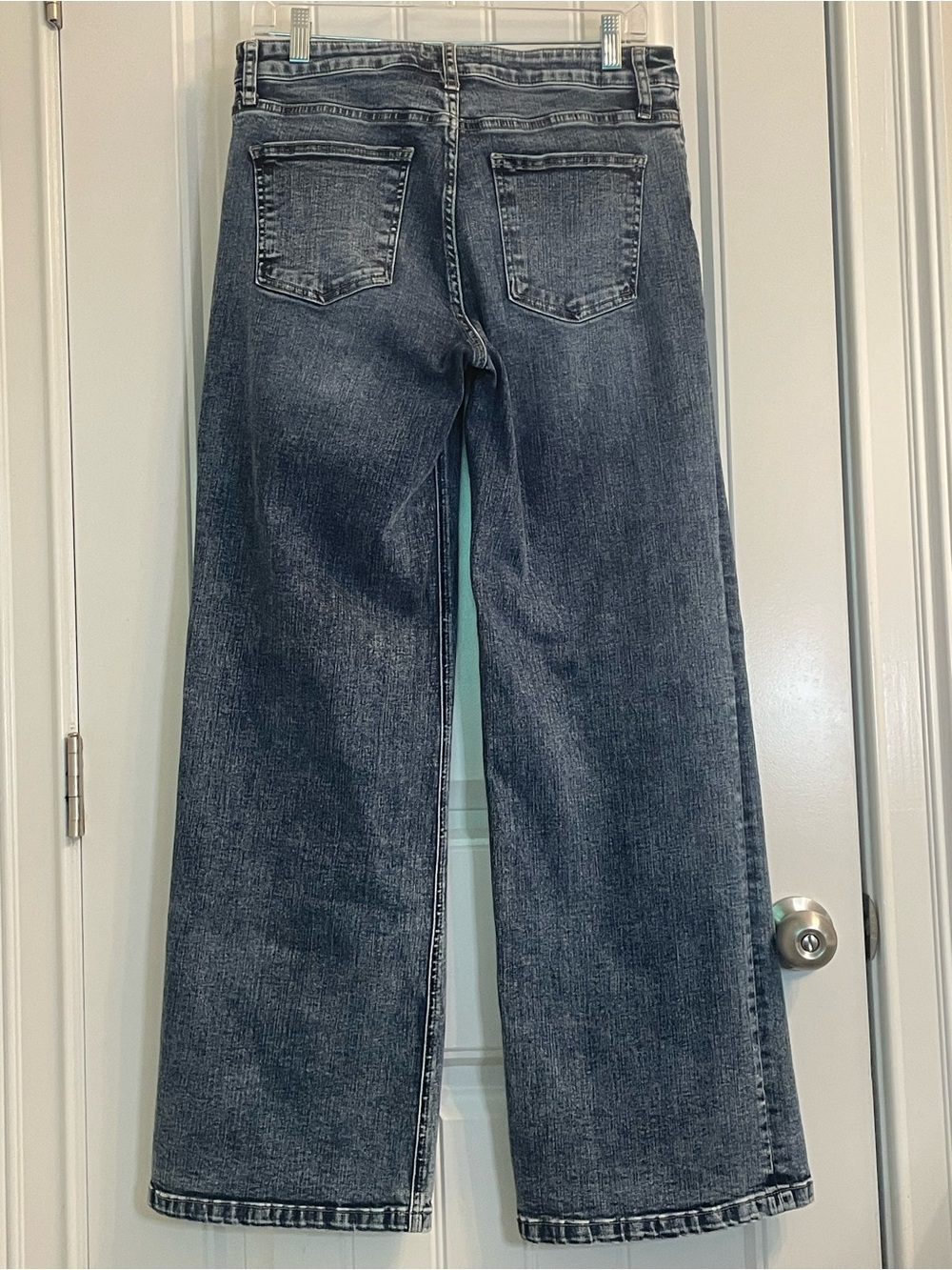 Kut from the Kloth High Rise “JEAN” Wide Leg Jeans Size 10 Distressed - Picture 3 of 6